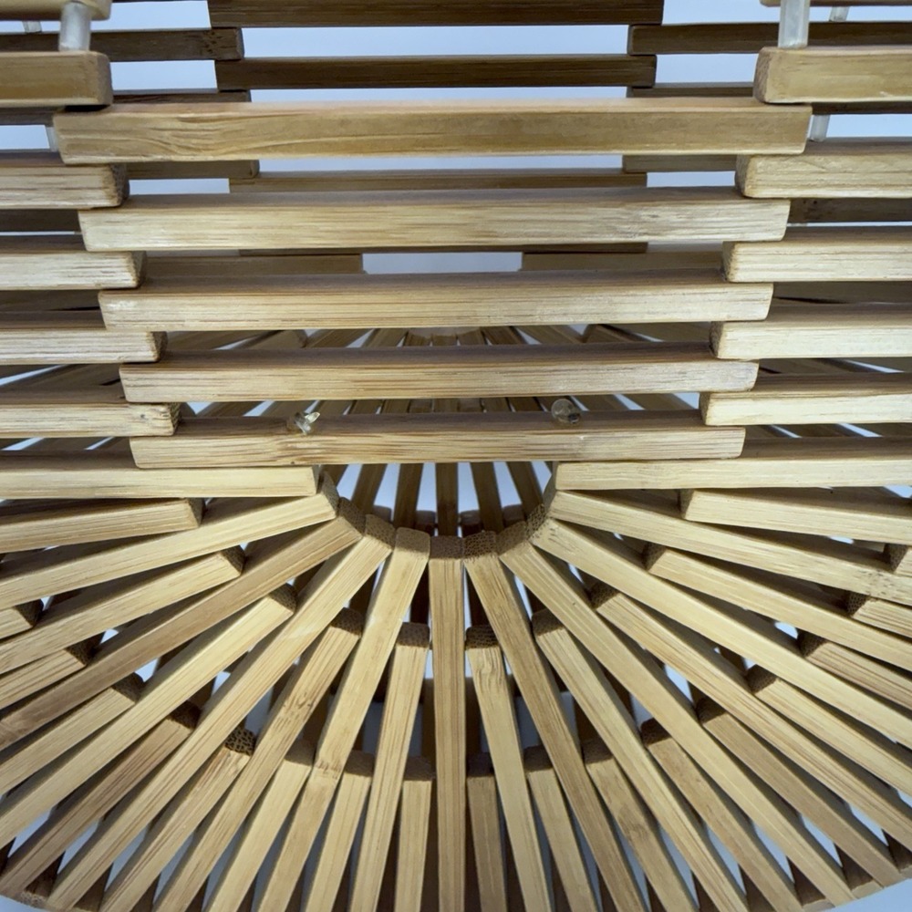 Vintage Cult Gaia Inspired Bamboo Arc Bag Handmade Purse Beach Summer Purse EUC - Picture 5 of 12